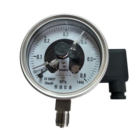 Bourdon Tube Pressure Gauge with Switch Electrical Contact - Bourdon ...