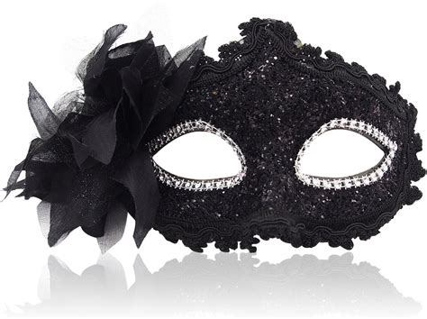 Black Venetian Half Masks
