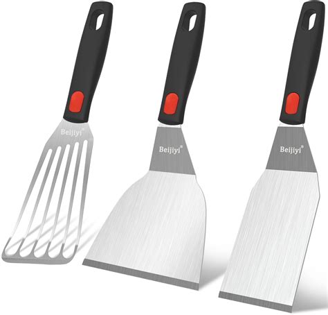Amazon.com: Metal Spatula Set,Fish Griddle Spatulas,Stainless Steel ...