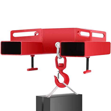 Vevormophorn 6600lbs Capacity Red Mobile Crane With Swivel Two Large ...