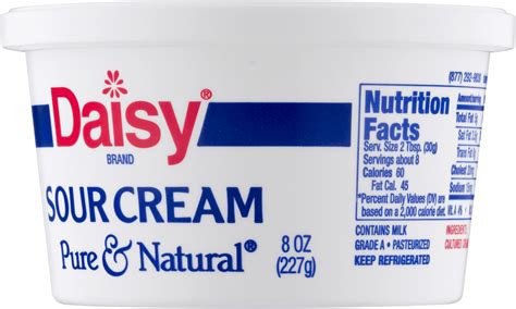 daisy sour cream nutrition facts