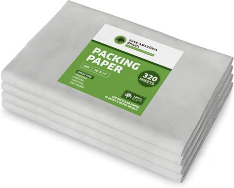 Amazon.com: White Packing Paper Sheets for Moving - 10lb - 320 Sheets ...