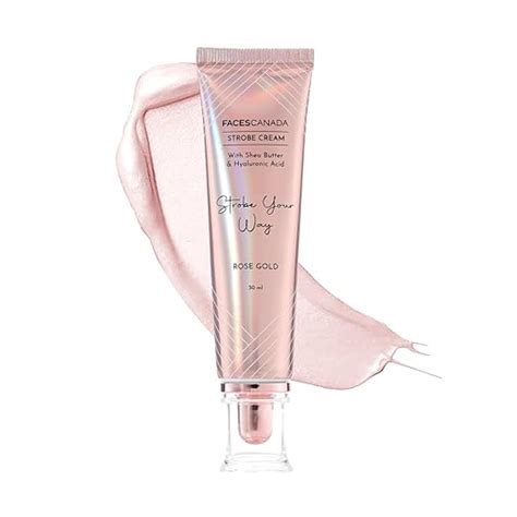 FACESCANADA Strobe Cream - Rose Gold, 30Ml | Primer + Highlighter ...