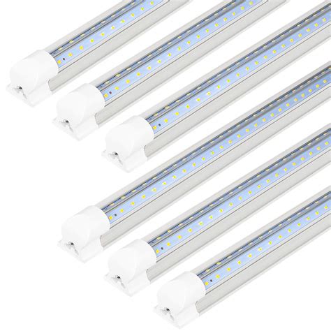 6 Pack 4FT LED Shop Light, 40W, 5200LM, 6500K Super Bright White, V ...