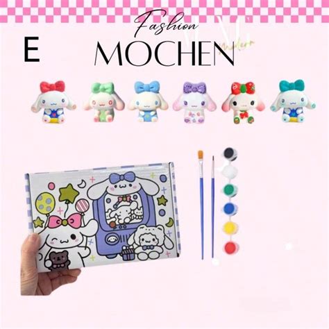 Conjunto de Bonecas de Gesso Sanrio com Tintas, Brinquedo de Colorir ...