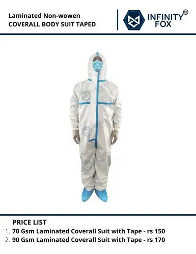Full Body Protection Suit - Laminated Ppe Coverall Body Suit With Tape ...