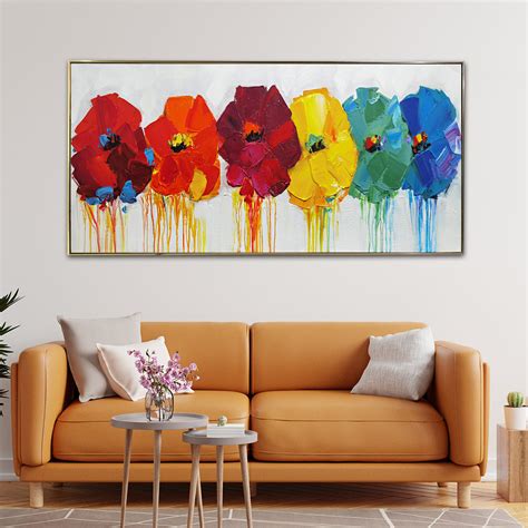 Abstract Prism 100% Hand Painted Wall Painting (With Outer Floater Fra ...