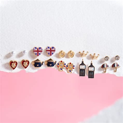 Buy Pack of 10 Stud Earrings Online - Accessorize India