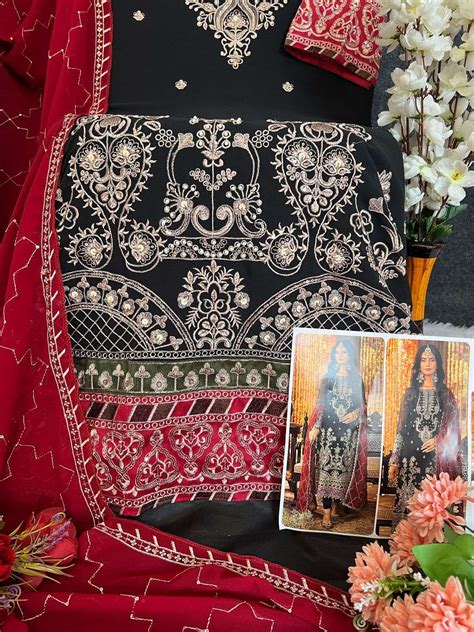 SAJIDA DESIGNER DESIGN NO - 1011 - 1012 GEORGETTE HEAVY EMBROIDERED ...