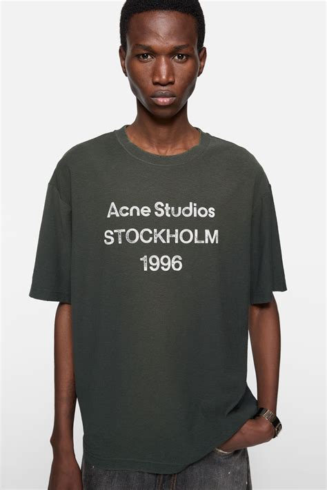 Acne Studios - Logo t-shirt - Relaxed fit - Faded black
