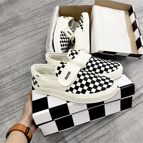 Mua Giày Vans Slip On Strap Fear Of God Đen Trắng + Vans Caro, Giày ...