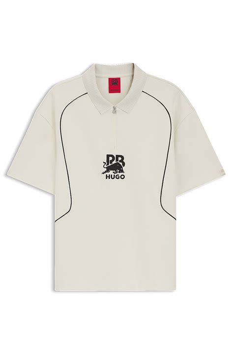HUGO - HUGO x RB polo shirt with bull motif - Natural