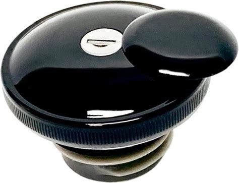 Buy Gloss Black Locking Screw-in Ratcheting Vented Key Lock Gas Cap ...