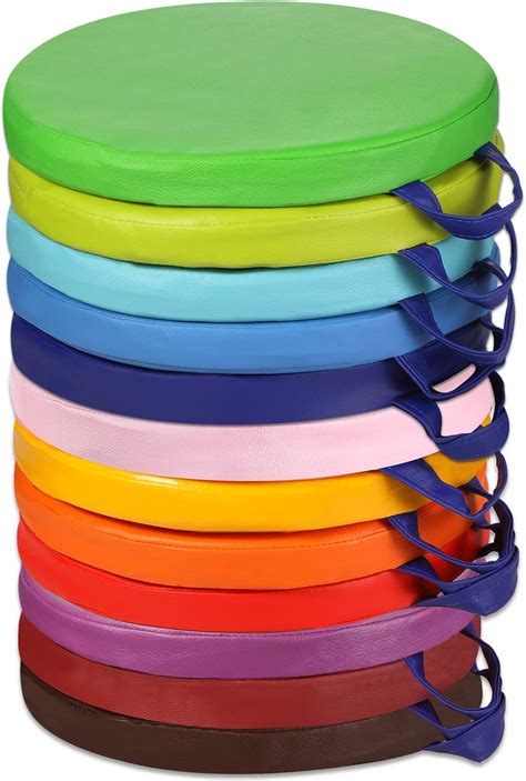 Buy 12 Pieces Floor Cushions Classroom Flexible Round Square Floor ...