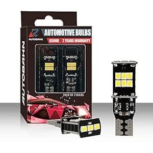 AUTOBAHN Retrofit T15/W16W 1600LM Reverse Light 15 SMD 2835 6500K LED ...