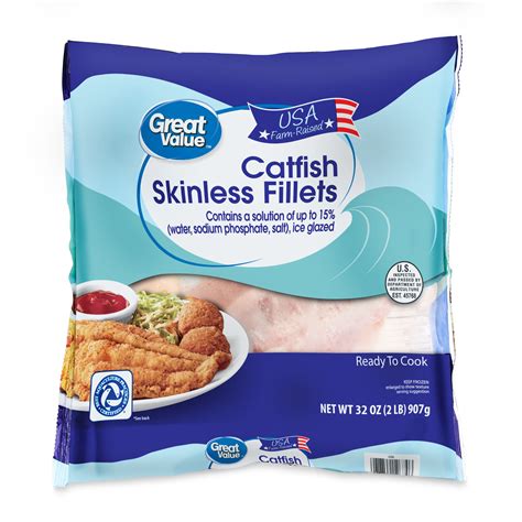Great Value Frozen Catfish Skinless Fillets