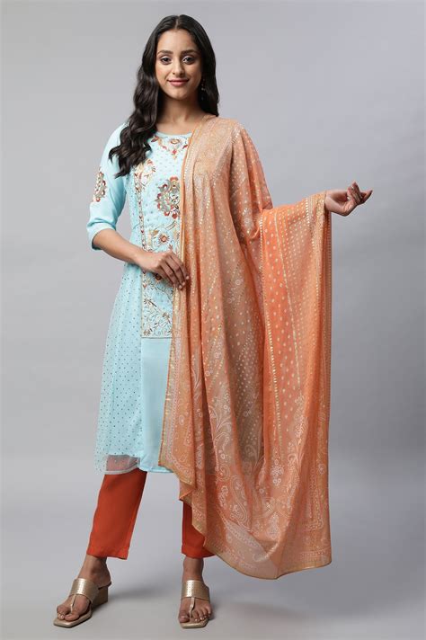 Buy Pink Printed Chiffon kurta Online for Woman | Shop for Aurelia