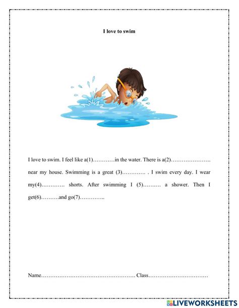 Swim Worksheet 的图像结果