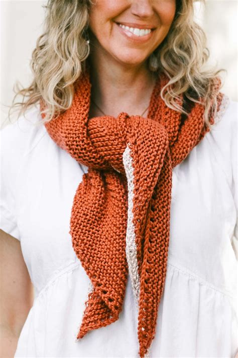 Just Getting Started Triangle Scarf Knitting Pattern – MakeAndDoCrew