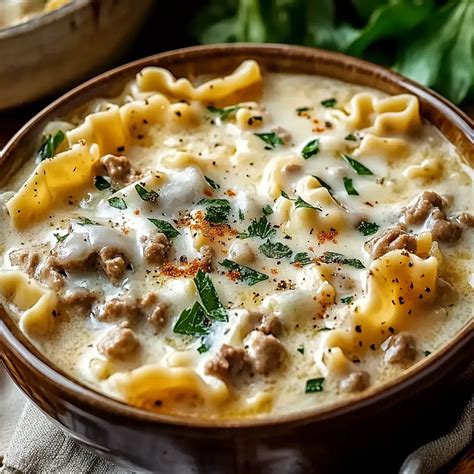 Easy Creamy Alfredo Lasagna Soup - Ready in 35 Minutes - last min recipes