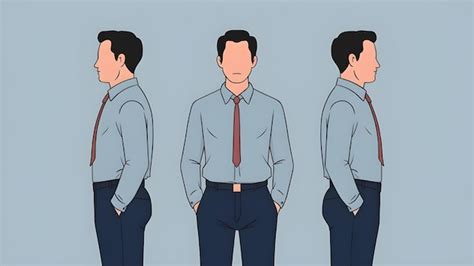 Businessman side profile illustration three different angles | Premium ...