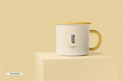 Premium PSD | Enamel mug mockup