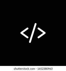 Simple Coding Symbol Icon Black White Stock Vector (Royalty Free) 1652380963 | Shutterstock
