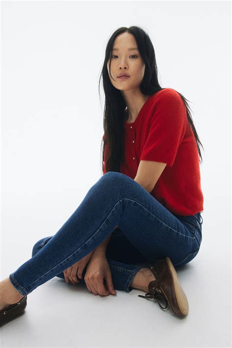 Skinny High Jeans - Dark denim blue - Ladies | H&M IN