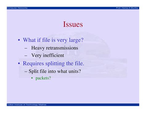 Lecture 03 Packetised File Transmission - Indian Institute of ...