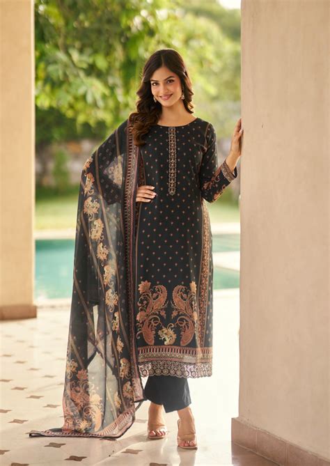 Hermitage Paisely Vol 2 Finest Printed Lawn Cotton Dress Material