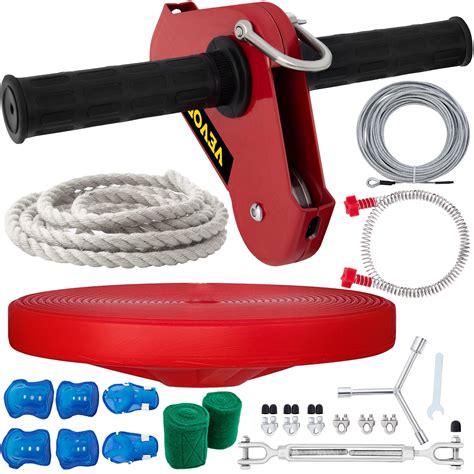 Buy VEVOR Zip line Kits for Backyard 100ft, Zip Lines for Kid and Adult ...