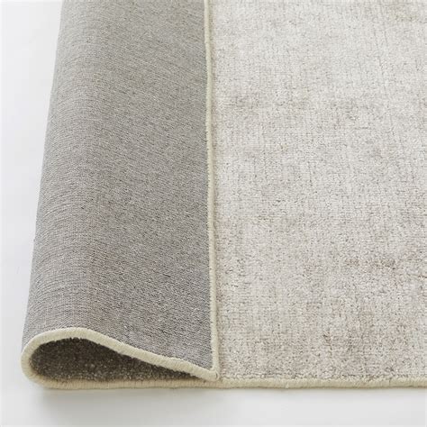 Almonte bamboo silk & wool rug oyster 200 x 300cm - green with envy nz