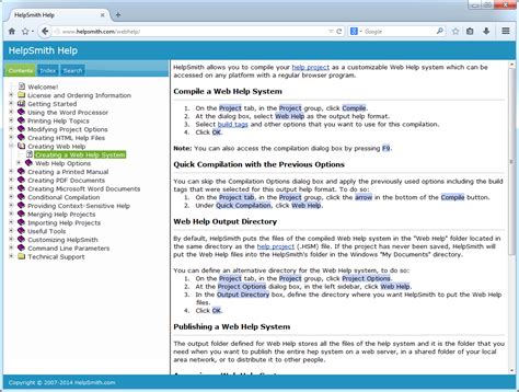 How to Create Online Help From HTML5 的图像结果