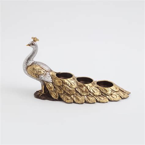 Buy Corsica Mayur Polyresin Peacock T-Light Holder from Corsica by Home ...