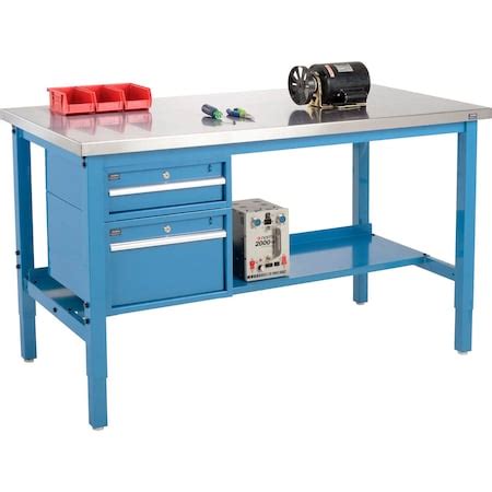 Global Industrial 72x30 Production Workbench, Stainless Steel Square ...