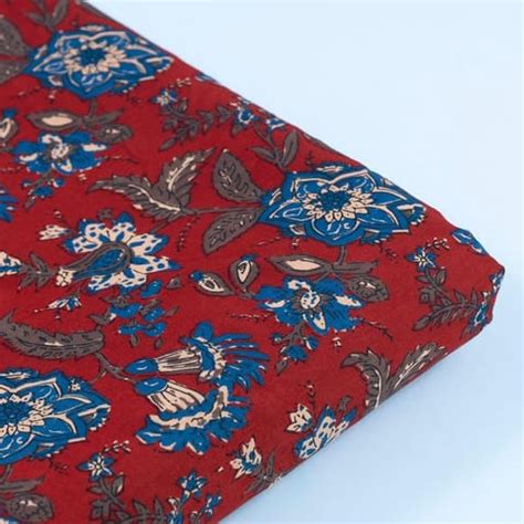 Maroon Color Cambric Print