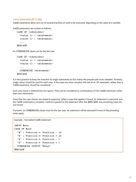 Image result for Case Loop Pseudocode