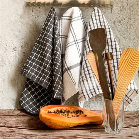 Colours & Weaves Multi Weave Kitchen Towel (Grey) : Amazon.in: Home ...