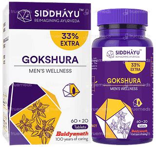 Siddhayu Gokshura Mens Wellness Tablet 80 - Uses, Side Effects, Dosage ...