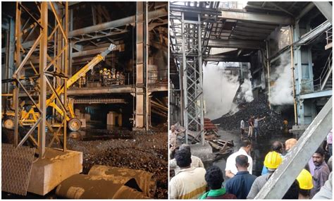 மேட்டூர் அனல் மின் நிலைய நிலக்கரி சேமிப்பு தொட்டி சரிந்து விபத்து: 2 ...