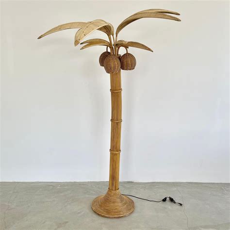 Rattan and Wicker Palm Tree Floor Lamp at 1stDibs | rattan palm tree ...