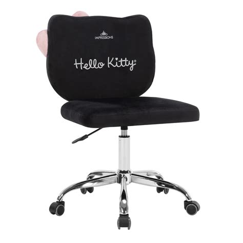 Impressions Vanity - Hello Kitty Kawaii Swivel Vanity Chair Black ...