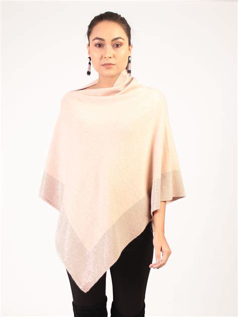 Poncho With Shimmer Cream - InWeave