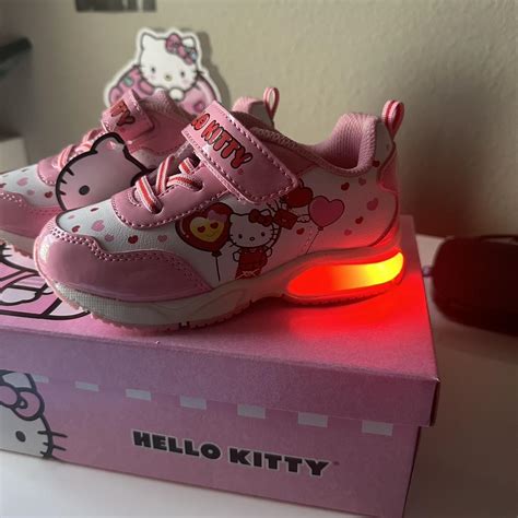 Hello kitty kid shoes Size 10 Light up Brand new... - Depop