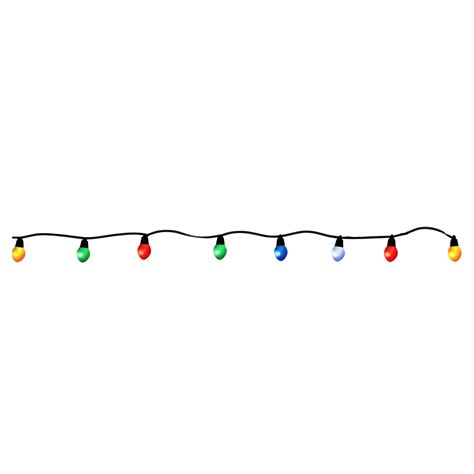 String of Christmas lights isolated on transparent background ...