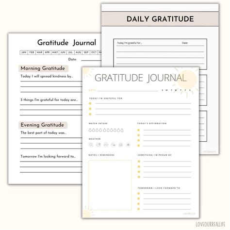 FREE Printable Daily Gratitude Journal Template with Prompts ⋆ Love Our ...