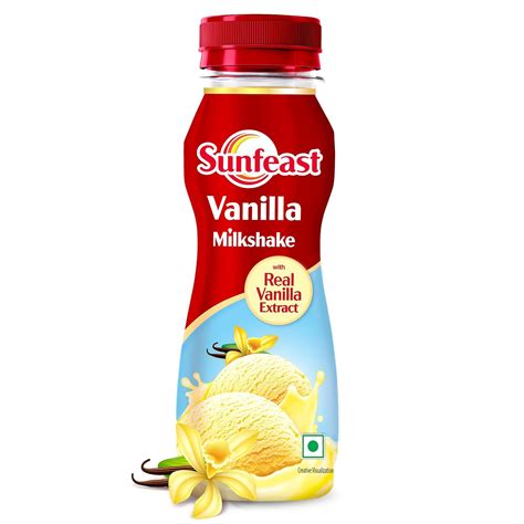 Sunfeast Vanilla Milkshake, Creamy & Smooth Milkshake With Real Vanilla ...