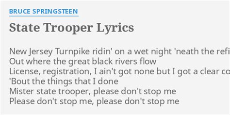 Image result for Bruce Springsteen State Trooper