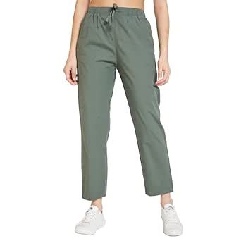 METTLE Women Mid Rise Track Pants Light Olive : Amazon.in: Fashion