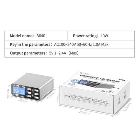 Mega-Idea multifunkcionalni desktop punjac sa B640 (40W, 6 port) - Mob-Shop
